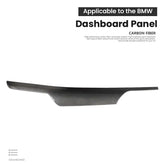 BMW 5 Series G30 G31 G38 6 Series G32 Carbon Fiber Dashboard Trim Cover Overlay Interior Decoration (2018-2022 Compatible)