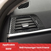 BMW 3 Series F30 F31 F34 F36 Right Hand Drive Carbon Fiber Passenger Air Vent Trim Interior Cover Overlay