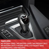 BMW M2 M3 M4 M5 F-Series Dry Carbon Fiber Shift Knob Cover Interior Trim for F87 F80 F82 F10 F12 F13 X5M F85 X6M F86 Compatible
