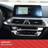 BMW 5 Series G38 Carbon Fiber Dashboard Air Vent Frame Interior Trim Cover Dry Carbon Fiber Overlay