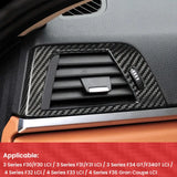BMW 3 Series F30 F31 F34 F36 Right Hand Drive Carbon Fiber Passenger Air Vent Trim Interior Cover Overlay