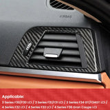BMW F30 F31 F34 F32 F36 Carbon Fiber Passenger Side Air Vent Trim Cover Interior Overlay Compatible F30/F31/F34/F32/F33/F36