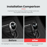BMW M3 M5 M6 Carbon Fiber Gear Shift Knob Trim Cover Interior Overlay Compatible 2005-2013 E90 E60 E63 M Models