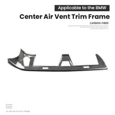 BMW 5 Series G38 Carbon Fiber Dashboard Air Vent Frame Interior Trim Cover Dry Carbon Fiber Overlay