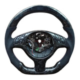Custom Carbon Fiber Steering Wheel with LED Display – Fits BMW E46 M3, E39 M5, X5 E53, X3 E83 & More