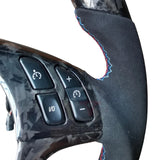 Custom Carbon Fiber Steering Wheel with LED Display – Fits BMW E46 M3, E39 M5, X5 E53, X3 E83 & More
