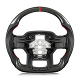 Volante de fibra de carbono para Ford F-150 (2021-2024) | Reemplazo directo | Volante personalizado | Fibra de carbono | Agarre mejorado, rendimiento ligero y mejora deportiva del interior