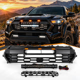 Tacoma Front Grille with LED Light Bar, TRD Pro Style Grille Upgrade for 2024-2026 Toyota Tacoma