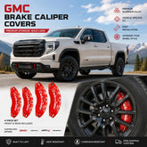 4Pcs Custom Fit For GMC Brake Caliper Covers – Premium Aluminum Alloy 4-Piece Set, Fits For Sierra 1500, Sierra HD, Yukon, Canyon & More