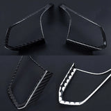 Corvette C8 Real Carbon Fiber Steering Wheel Chrome Trim Delete Covers (2020–2024)