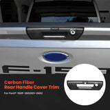 Ford F-150 F-250 2021-2025 Dry Carbon Fiber Tailgate Handle Cover Trim Gloss Black Red Overlay Exterior Styling Accessory