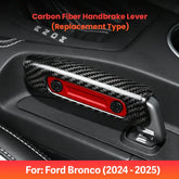 Ford Mustang 2024-2025 Dry Carbon Fiber Handbrake Cover Trim Interior Replacement Parking Brake Handle