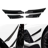 Carbon Fiber Front Bumper Canards – 4pcs Set for Corvette C8 (2020–Present)