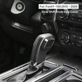 Dry Carbon Fiber Gear Shift Trim Cover for Ford F-150 2015-2020 Interior Gear Shifter Overlay Trim Gloss Black Red