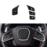 Corvette C8 Real Carbon Fiber Steering Wheel Button Covers (2020–2024)