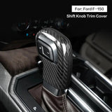 Ford F-150 2019-2020 Dry Carbon Fiber Gear Shift Knob Trim Interior Cover Overlay Compatible With Ford F-150 Interior Styling