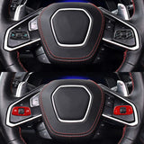 Corvette C8 Real Carbon Fiber Steering Wheel Roller Control Trim Cover (2020–2024)