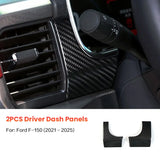 Ford F150 2021-2025 Dry Carbon Fiber Driver Side Dashboard Trim Cover Interior Overlay Accessory Compatible With Instrument Panel Styling Upgrade