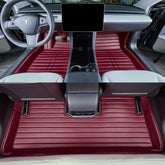 Handcrafted Leather Floor Mats for Tesla Model 3, 2017–2023 | Custom 5-Seat Full Set