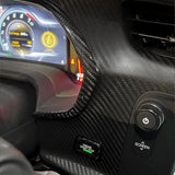 Carbon Fiber Gauge Bezel Chrome Delete Cover for Corvette C7 (2014–2019)