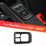 Ford Bronco 2021-2025 Dry Carbon Fiber Center Console Mirror Adjustment Panel Cover Interior Trim Overlay