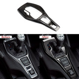Tapa embellecedora para eliminar cromo de palanca de cambios de fibra de carbono para Chevy Camaro (2016-2024)
