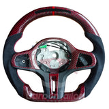 LED Carbon Fiber Performance Steering Wheel with RPM Display – Fits BMW G-Series Pre-LCI 1/2/3/4/5/6/7/8 Series, Z4, X3–X7, and M Models