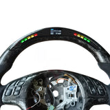 Custom Carbon Fiber Steering Wheel with LED Display – Fits BMW E46 M3, E39 M5, X5 E53, X3 E83 & More