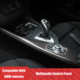 Real Dry Carbon Fiber Multimedia Panel Right Side Trim Cover for BMW 1 Series F20 F21 LCI 2 Series F22 Interior Overlay