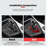 BMW 1 2 3 4 Series F20 F21 F22 F23 F30 F31 F32 F33 F34 F36 F87 Dry Carbon Fiber Gear Shift Surround Trim Cover Interior Upgrade 2010-2019