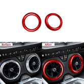 Carbon Fiber Center Console AC Vent Covers for 2016–2024 Chevy Camaro