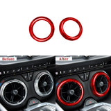 Cubiertas de ventilación de aire acondicionado de consola central de fibra de carbono para Chevy Camaro 2016-2024