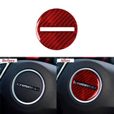Carbon Fiber Steering Wheel Airbag Center Overlay for Chevy Camaro (2016–2024)