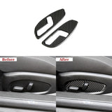 Carbon Fiber Seat Adjuster Button Trim Overlay for Camaro (2016–2024)