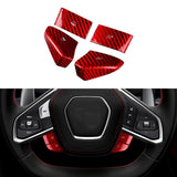 Carbon Fiber Steering Wheel Volume Button Covers for Corvette C8 (2020–2024)
