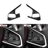 Corvette C8 Real Carbon Fiber Steering Wheel Button Trim Cover (2020–2024)