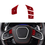 Corvette C8 Real Carbon Fiber Steering Wheel Button Covers (2020–2024)