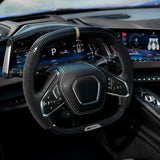Volante Personalizado Corvette C8 - Alcantara Completo / Fibra de Carbono / LED Galaxia