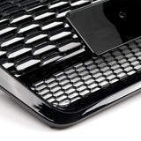Front Bumper Upper Grille RSQ5 Style Gloss Black Replacement Grill Fit For Audi Q5 SQ5 Sline 2017-2020