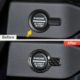 Ford Bronco 2021-2025 Dry Carbon Fiber Start Stop Button Trim Cover Interior Ignition Switch Frame Overlay
