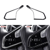 Corvette C8 Real Carbon Fiber Steering Wheel Chrome Trim Delete Covers (2020–2024)
