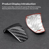 Dry Carbon Fiber Gear Shift Knob Cover Trim For Ford Focus Fiesta C-Max Fusion Escape Transit Interior Overlay