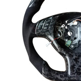Custom Carbon Fiber Steering Wheel with LED Display – Fits BMW E46 M3, E39 M5, X5 E53, X3 E83 & More