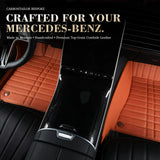 Bespoke Premium Top-Grain Cowhide Leather Floor Mats For Mercedes-Benz | Made to Measure Handmade Fitment