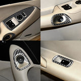 Carbon Fiber Window & Door Switch Trim Overlay (4pcs) for Corvette C6 (2005–2013)