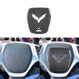 Carbon Fiber Center Steering Wheel Overlay for Corvette C7 (2014–2019)