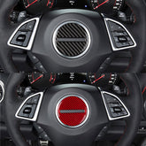 Carbon Fiber Steering Wheel Airbag Center Overlay Fit for Chevy Camaro (2016–2024)
