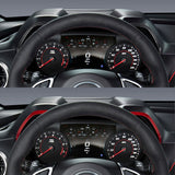 Carbon Fiber Gauge Cluster Bezel Chrome Delete Cover For 2016–2024 Chevy Camaro