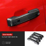 Ford F-150 F-250 2021-2025 Dry Carbon Fiber Exterior Door Handle Cover Trim Overlay Compatible With F150 F250
