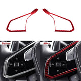 Corvette C8 Real Carbon Fiber Steering Wheel Chrome Trim Delete Covers (2020–2024)